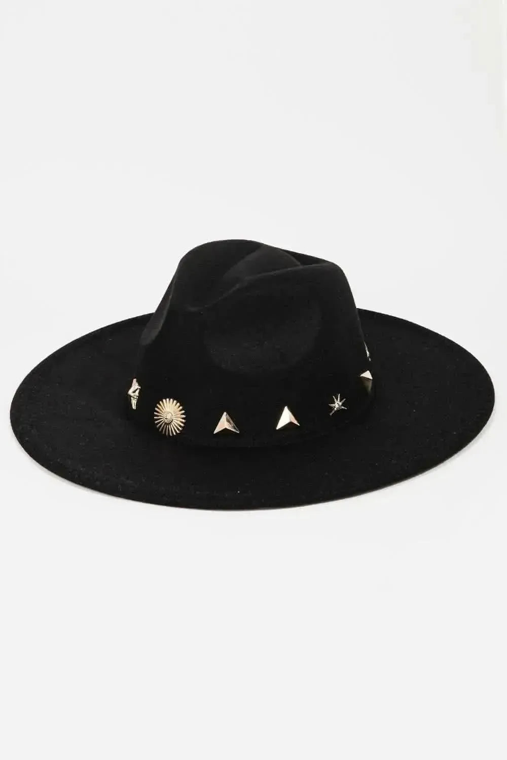 Fame Studded Sun Moon Star Fedora Hat - Bad Moms Club