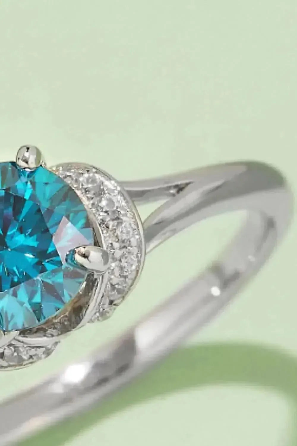 1 Carat Moissanite 4-Prong 925 Sterling Silver Ring - Bad Moms Club