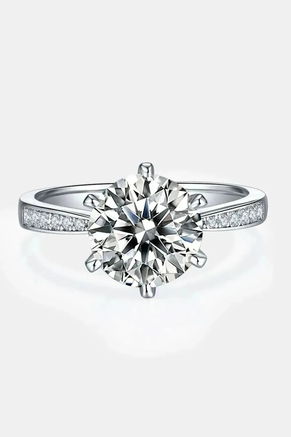 3 Carat Moissanite Side Stone Ring - Bad Moms Club