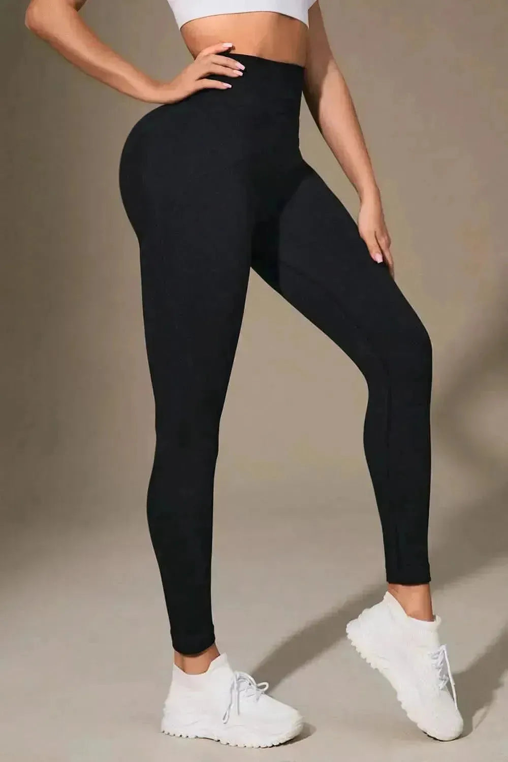 Wide Waistband Sports Leggings - Bad Moms Club