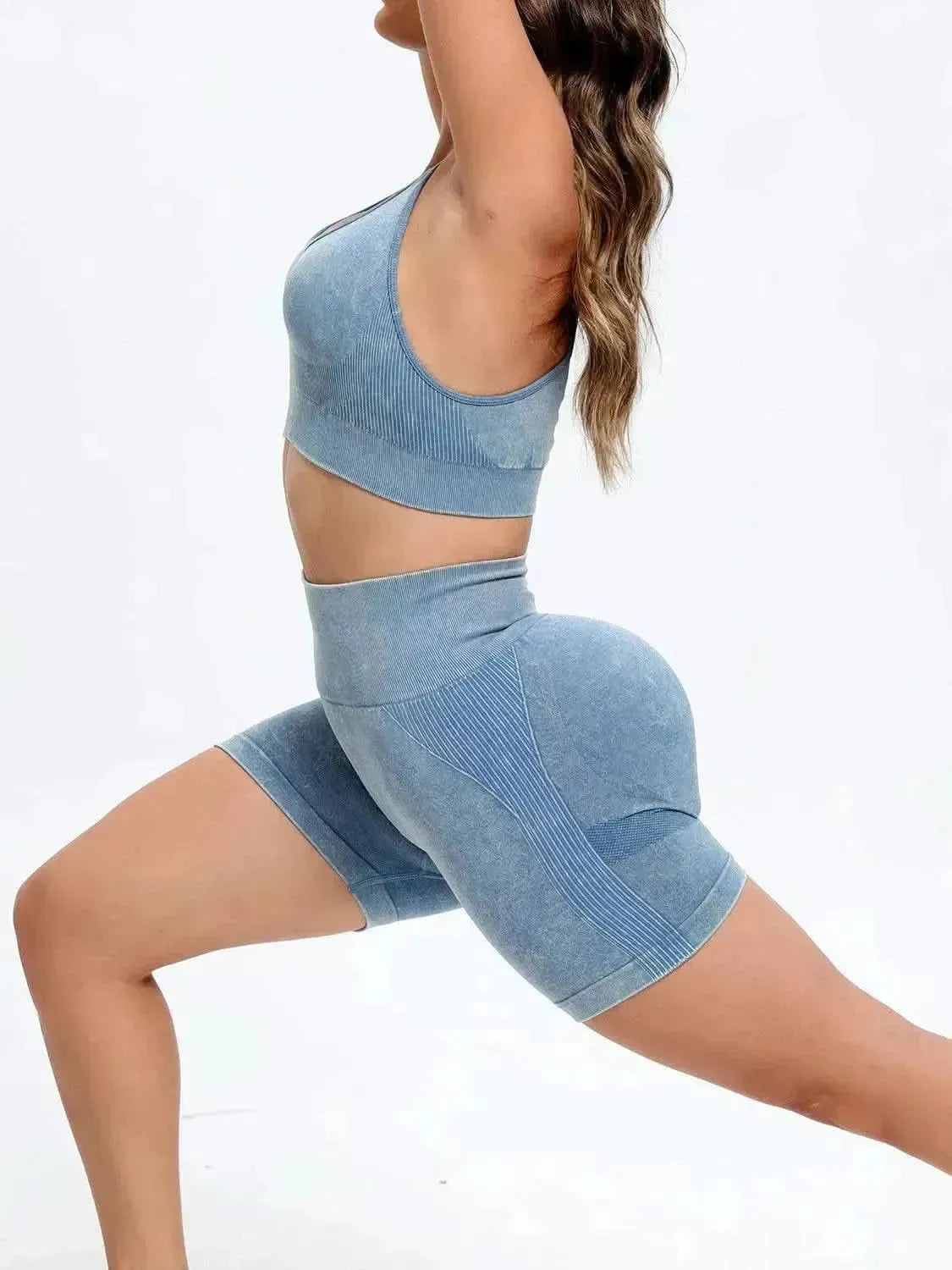 Scoop Neck Wide Strap Top and Shorts Active Set - Bad Moms Club