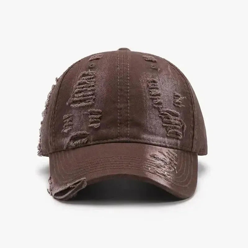 Distressed Adjustable Cotton Baseball Cap - Bad Moms Club