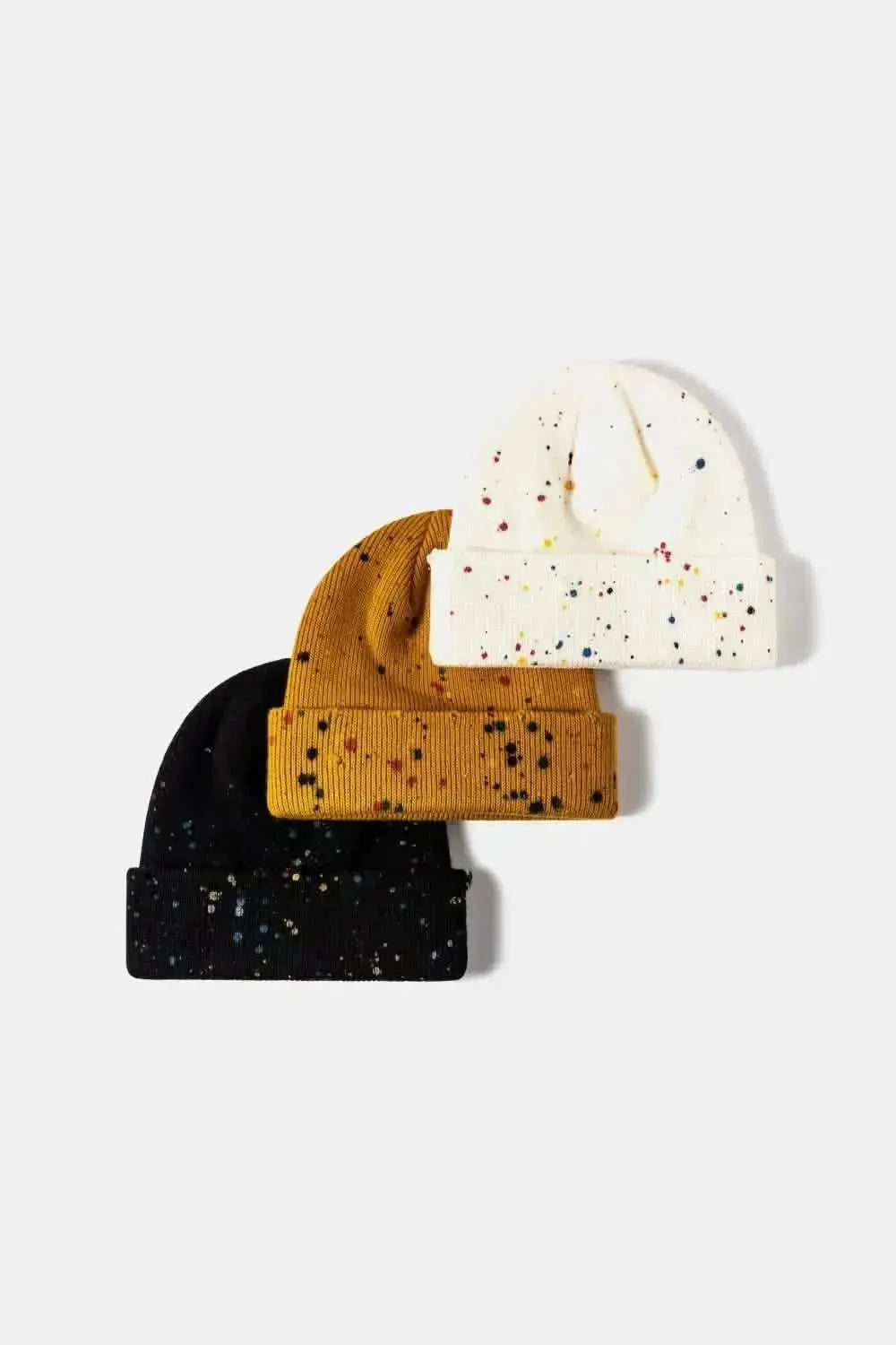 Confetti Rib-Knit Cuff Beanie - Bad Moms Club