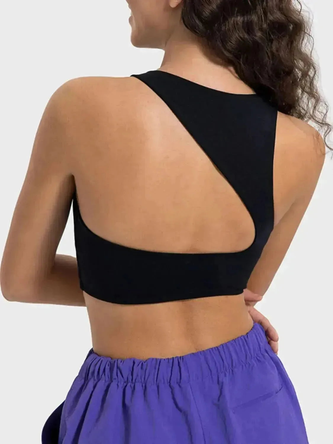 Cutout Round Neck Active Tank - Bad Moms Club