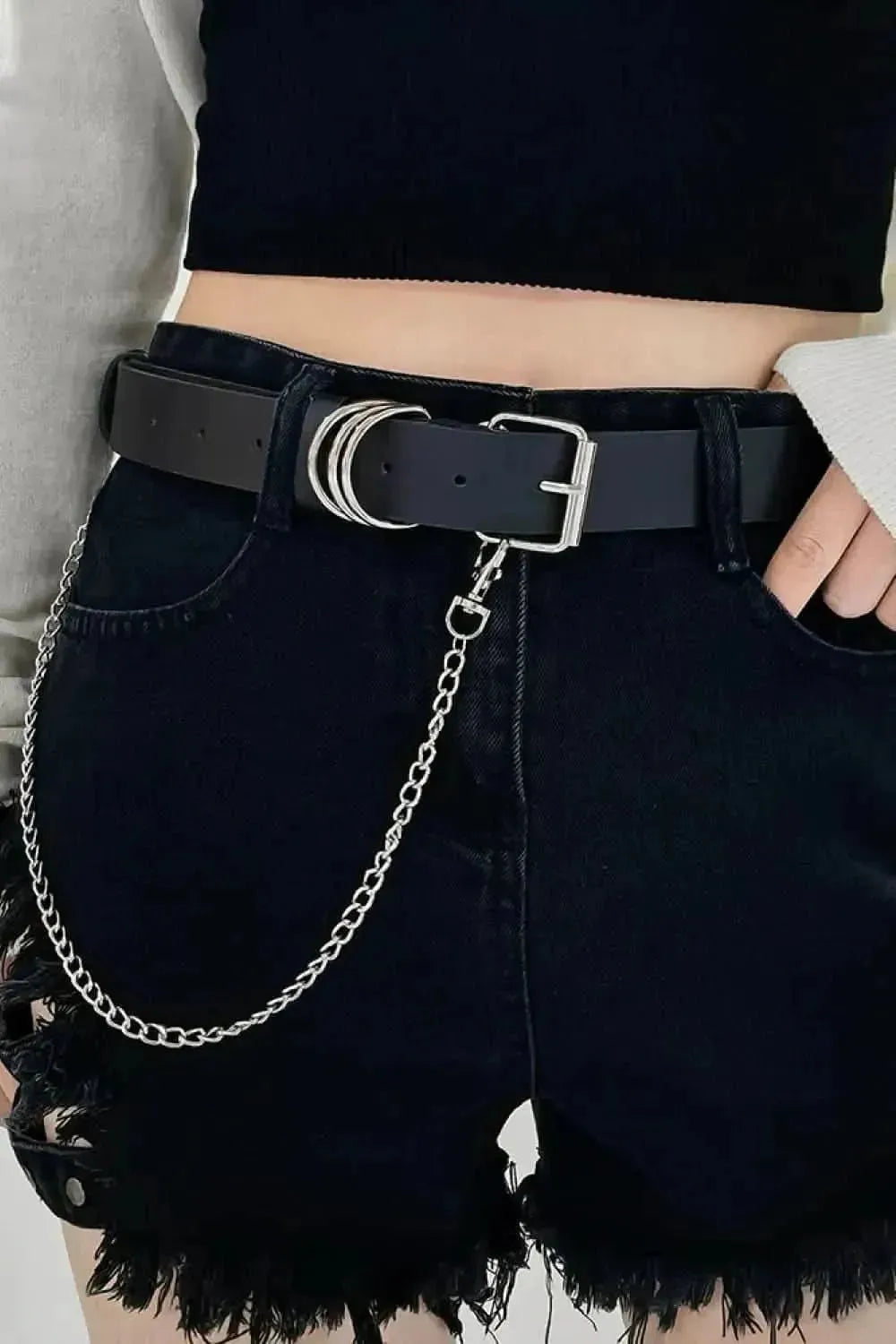 PU Leather Alloy Chain Belt - Bad Moms Club