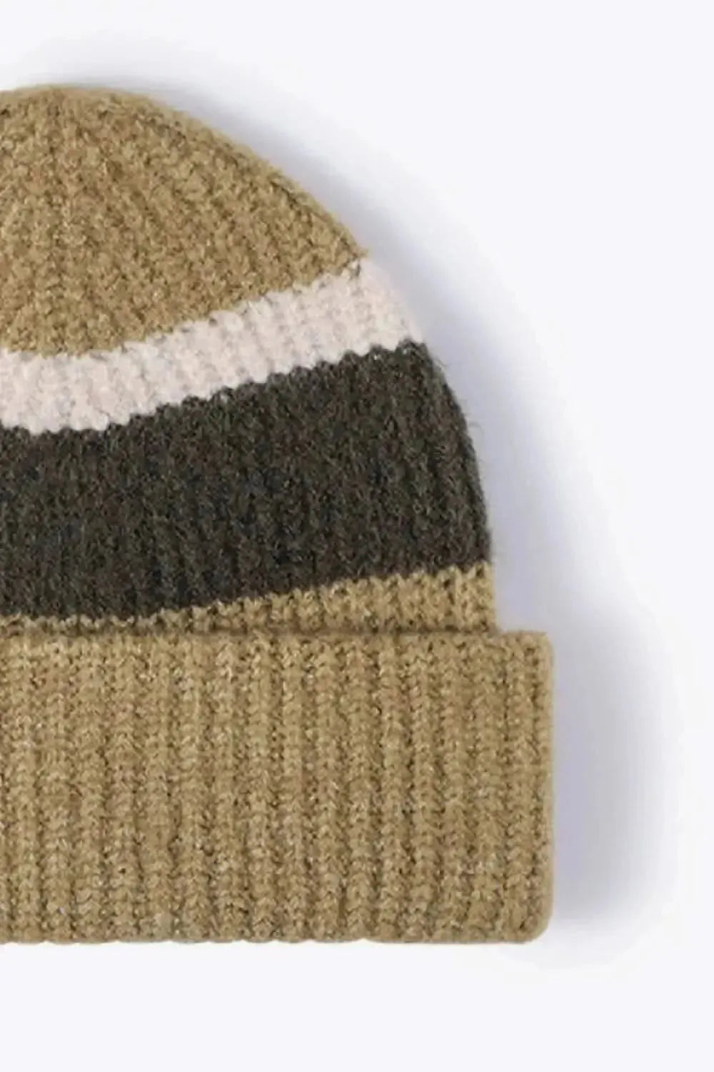 Tricolor Cuffed Knit Beanie - Bad Moms Club