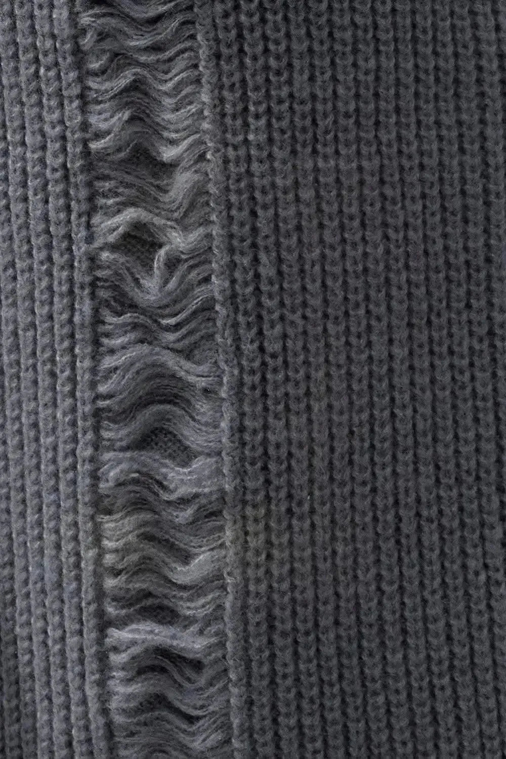Fringe Trim Open Front Cardigan with Pockets - Bad Moms Club