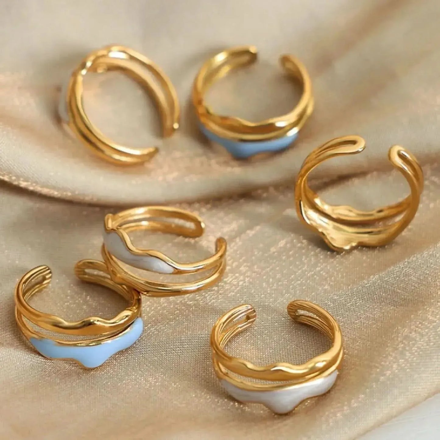 18K Gold-Plated Open Ring - Bad Moms Club