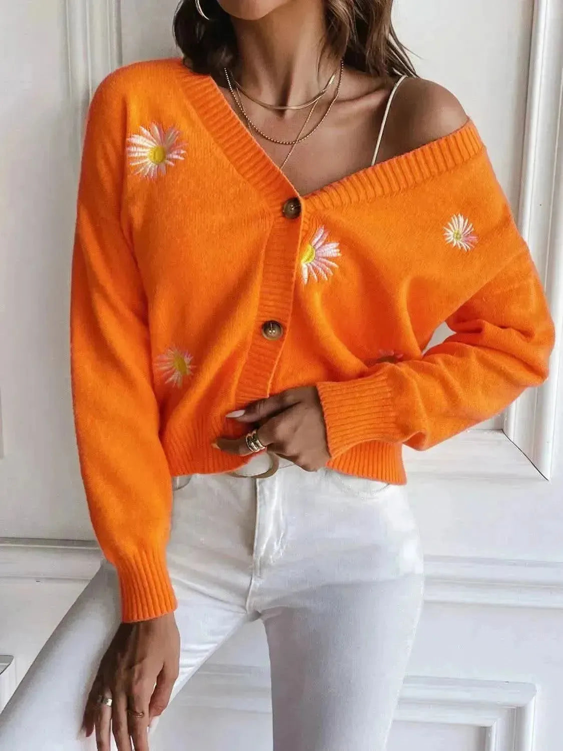 Floral Button Up Cardigan - Bad Moms Club
