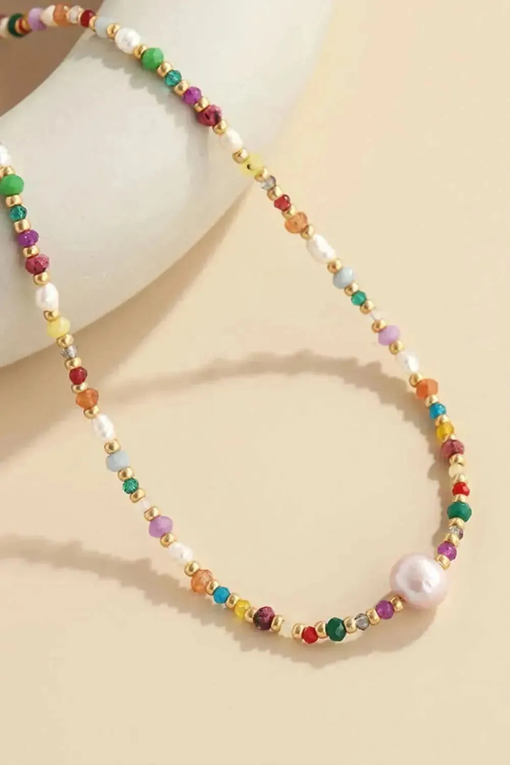 Multicolored Bead Necklace - Bad Moms Club