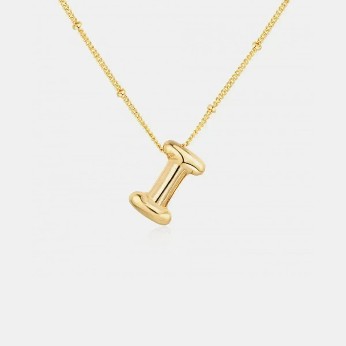 Gold-Plated Bubble Initial Necklace - Bad Moms Club