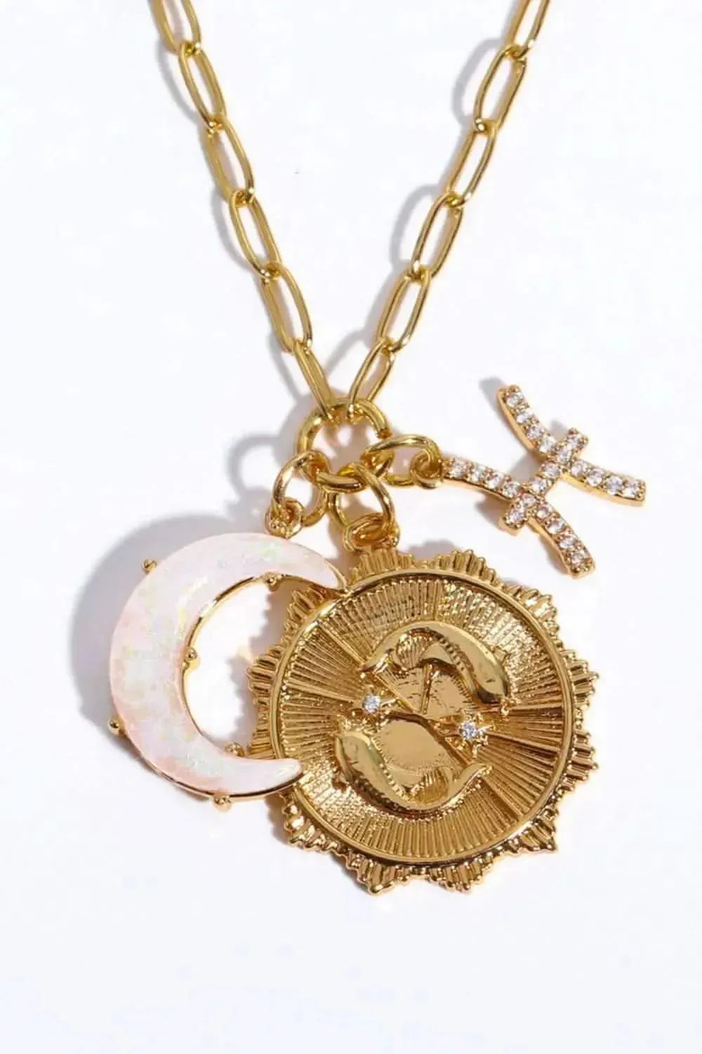 Constellation and Moon Pendant Copper Necklace - Bad Moms Club