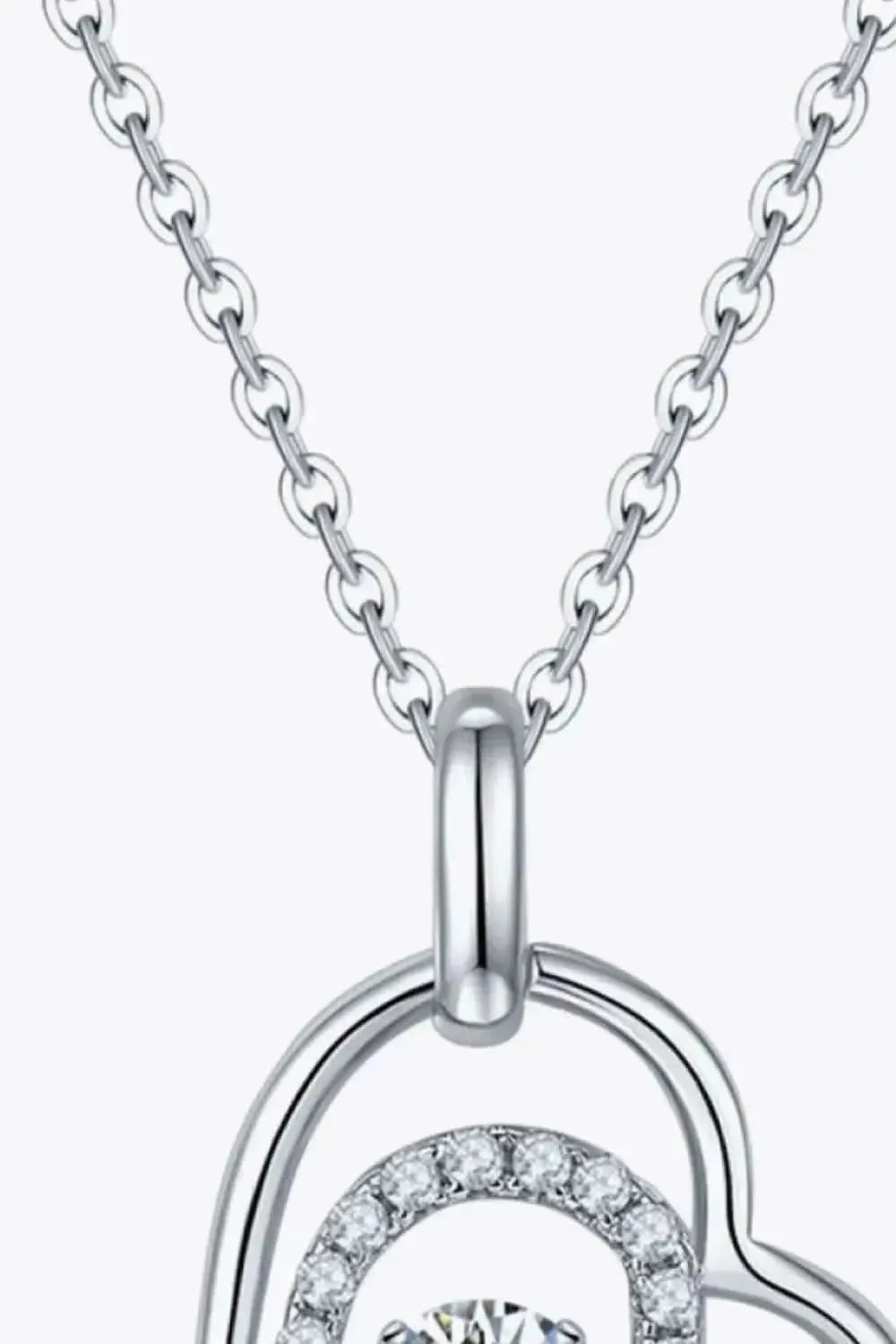 Moissanite Heart Pendant Necklace - Bad Moms Club