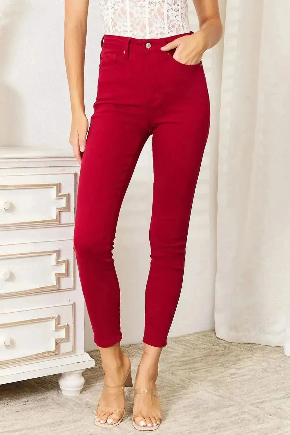 Judy Blue Full Size High Waist Tummy Control Skinny Jeans - Bad Moms Club