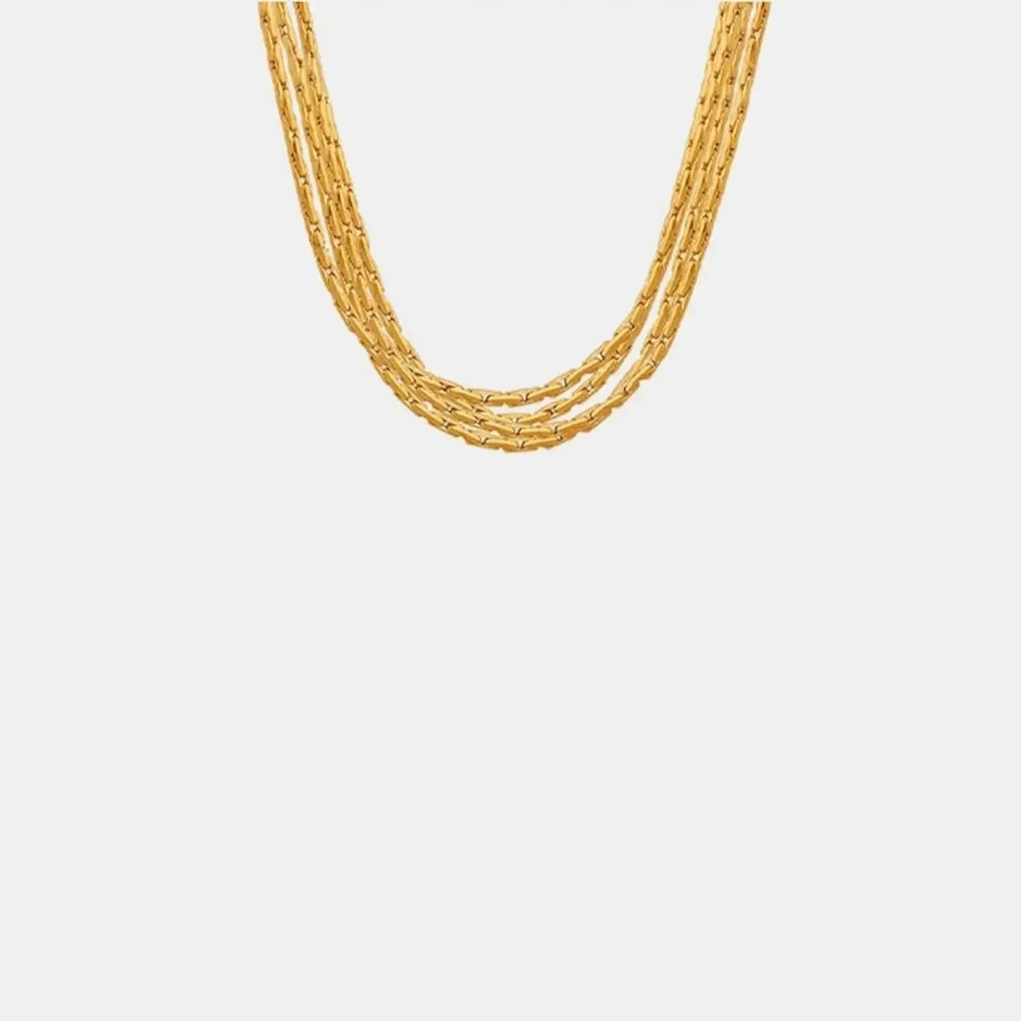 18K Gold-Plated Multi-Layer Clavicle Chain Necklace - Bad Moms Club