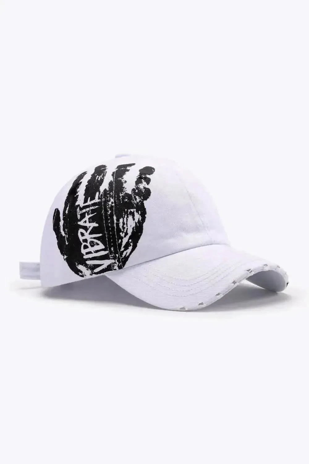 VIBRA Graphic Distressed Adjustable Baseball Cap - Bad Moms Club