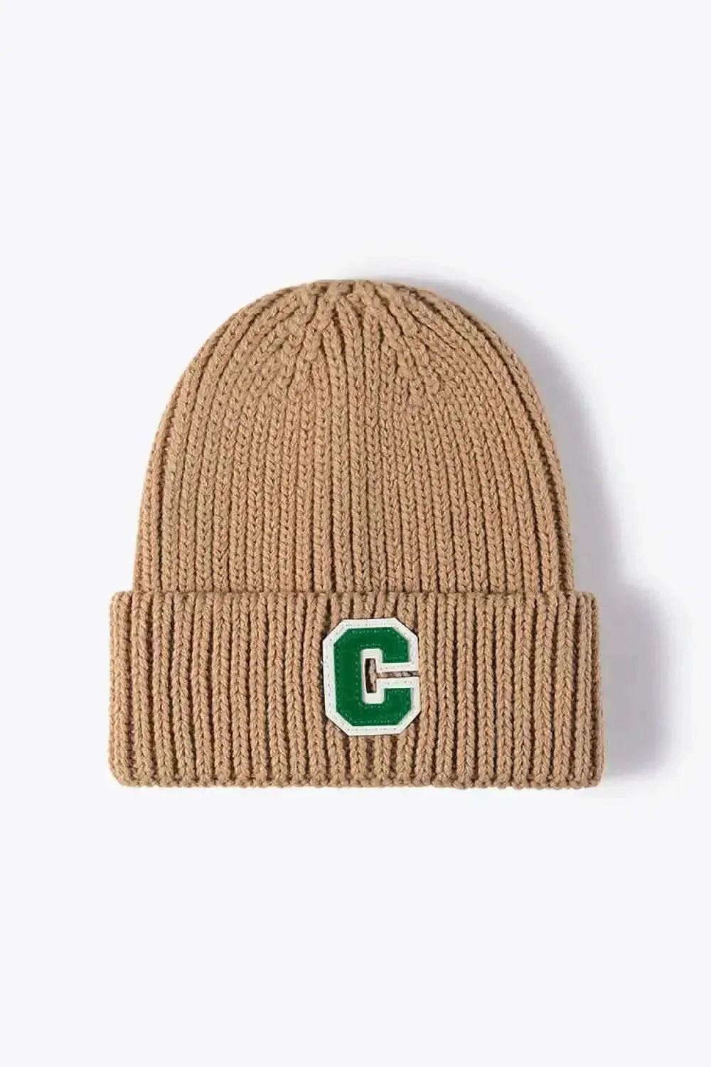 Letter C Patch Cuffed Beanie - Bad Moms Club