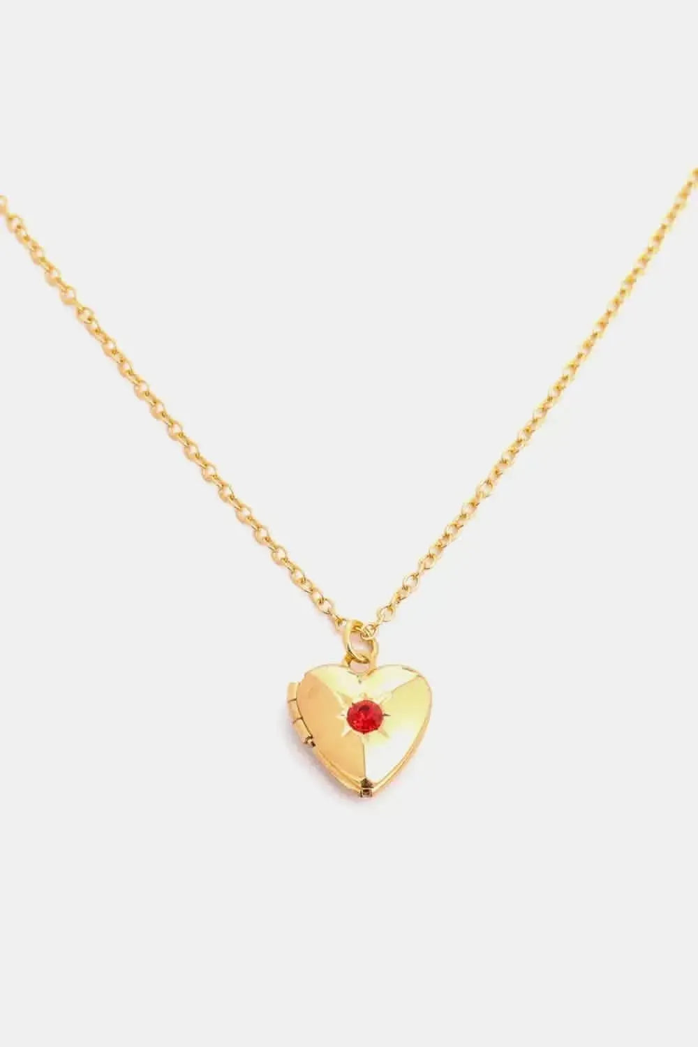 Zircon Heart Shape 14K Gold-Plated Pendant Necklace - Bad Moms Club