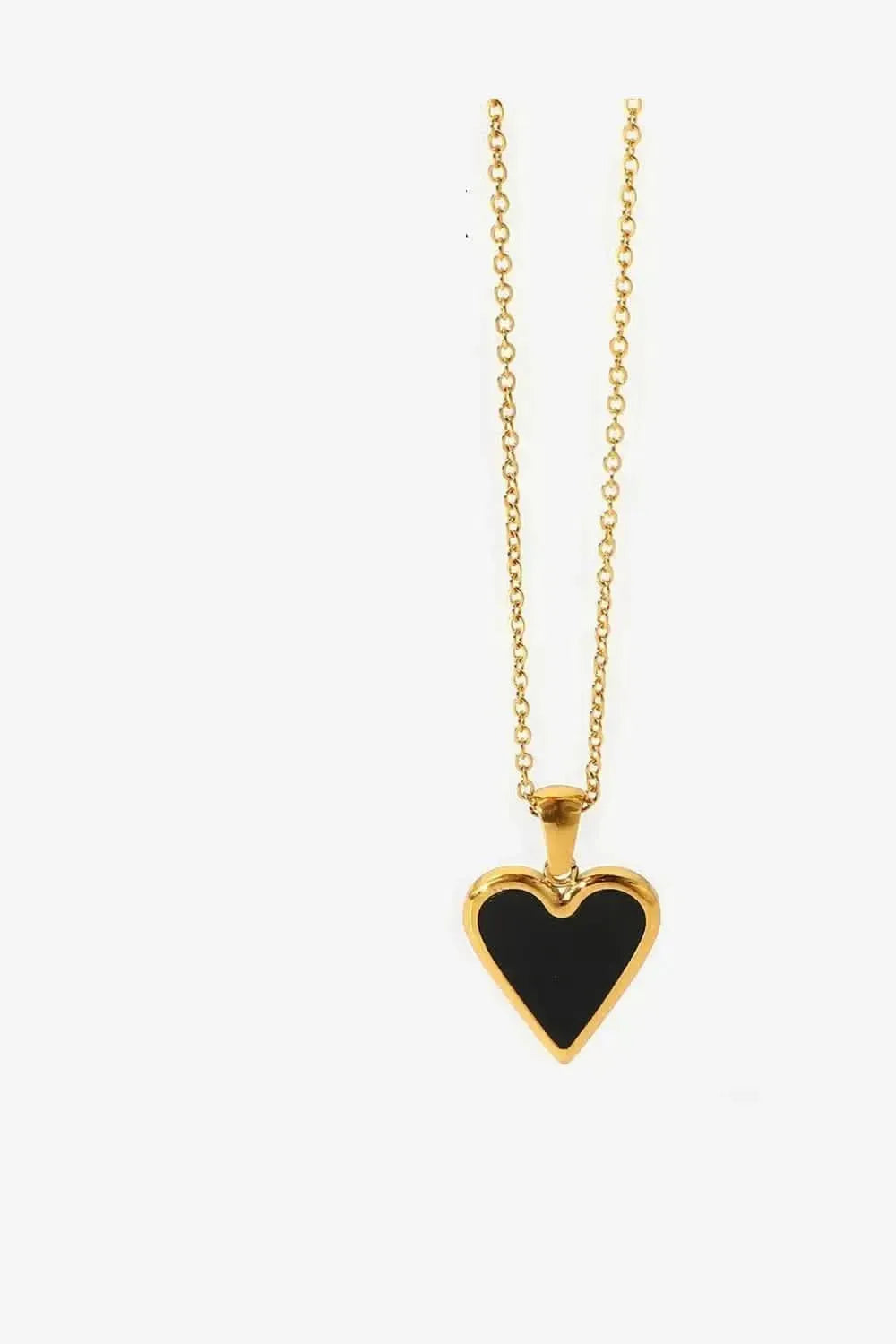 Bordered Heart Chain Necklace - Bad Moms Club