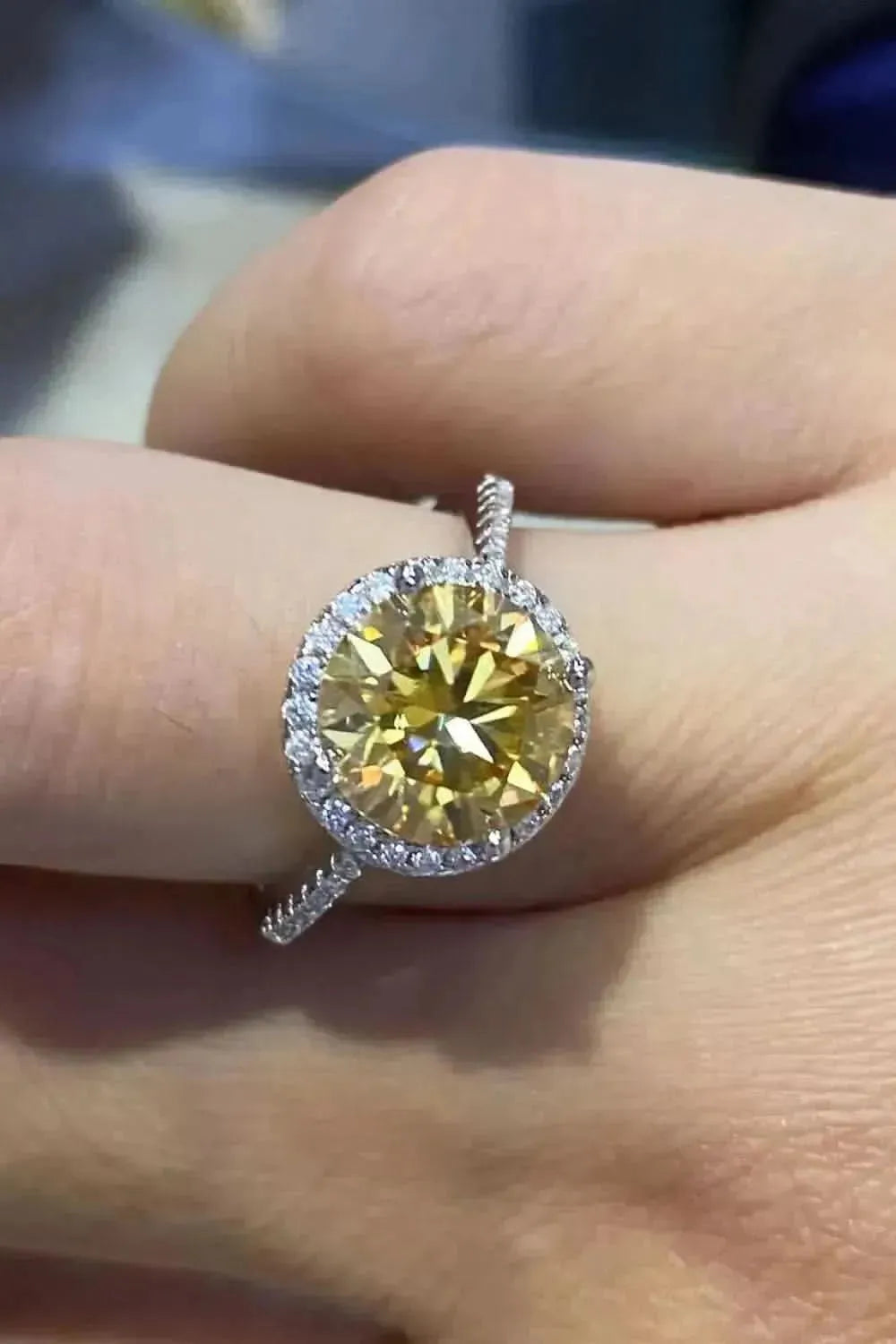 2 Carat Moissanite Round Ring - Bad Moms Club