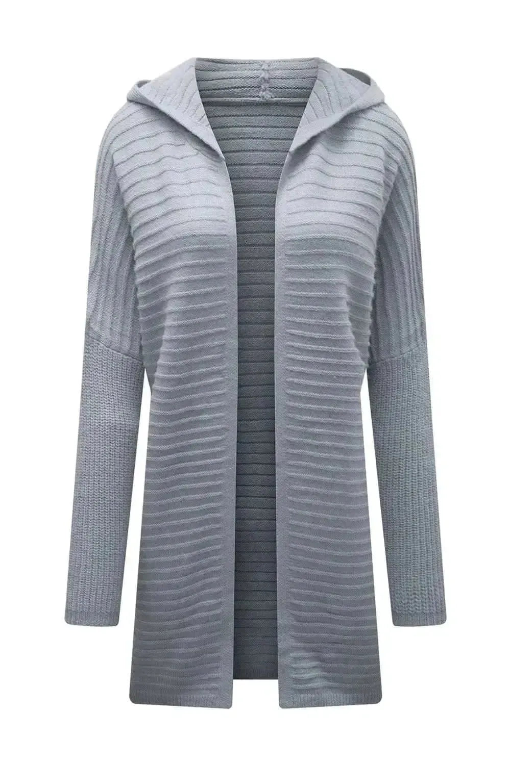 Open Front Longline Hooded Cardigan - Bad Moms Club