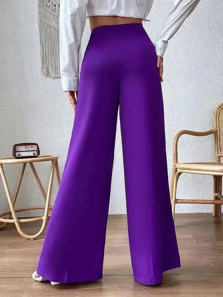 Honey High Waist Wide Leg Pants - Bad Moms Club