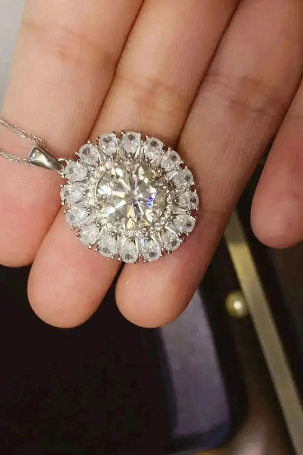 5 Carat Moissanite 925 Sterling Silver Necklace - Bad Moms Club