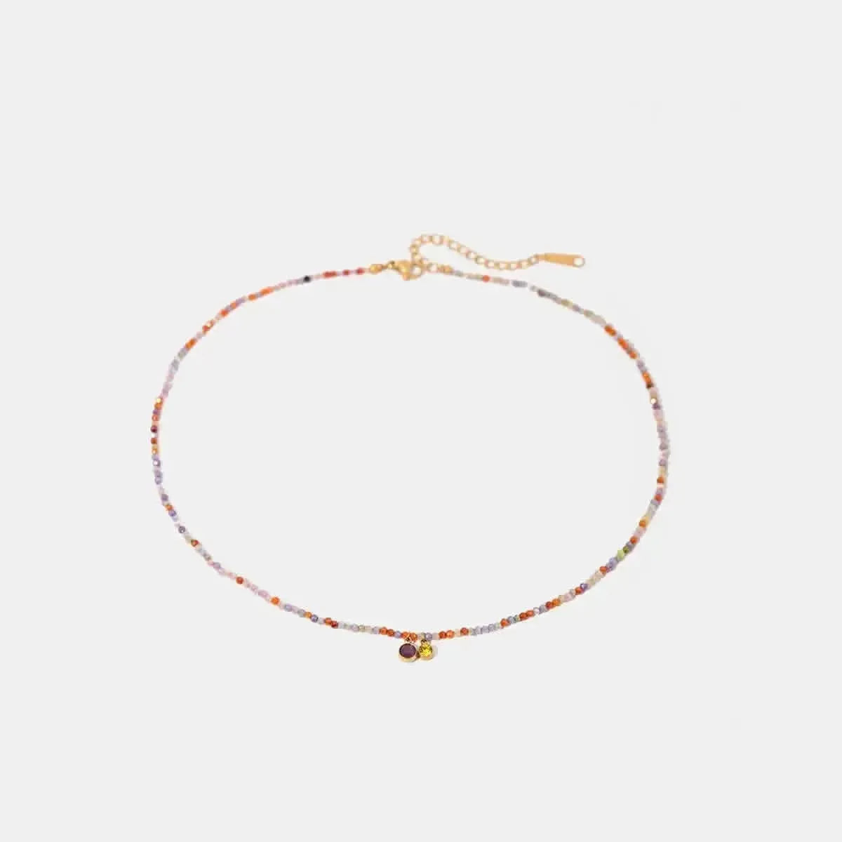 Stainless Steel Glass Stone Necklace - Bad Moms Club