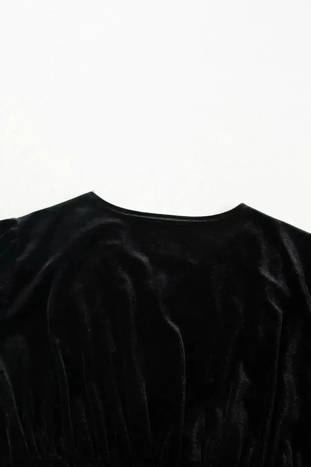 Surplice Long Sleeve Velvet Dress - Bad Moms Club