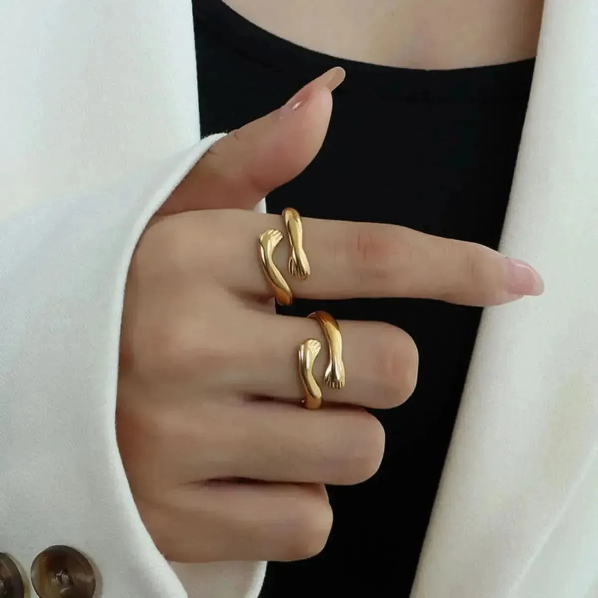 Titanium Steel Hug Bypass Ring - Bad Moms Club
