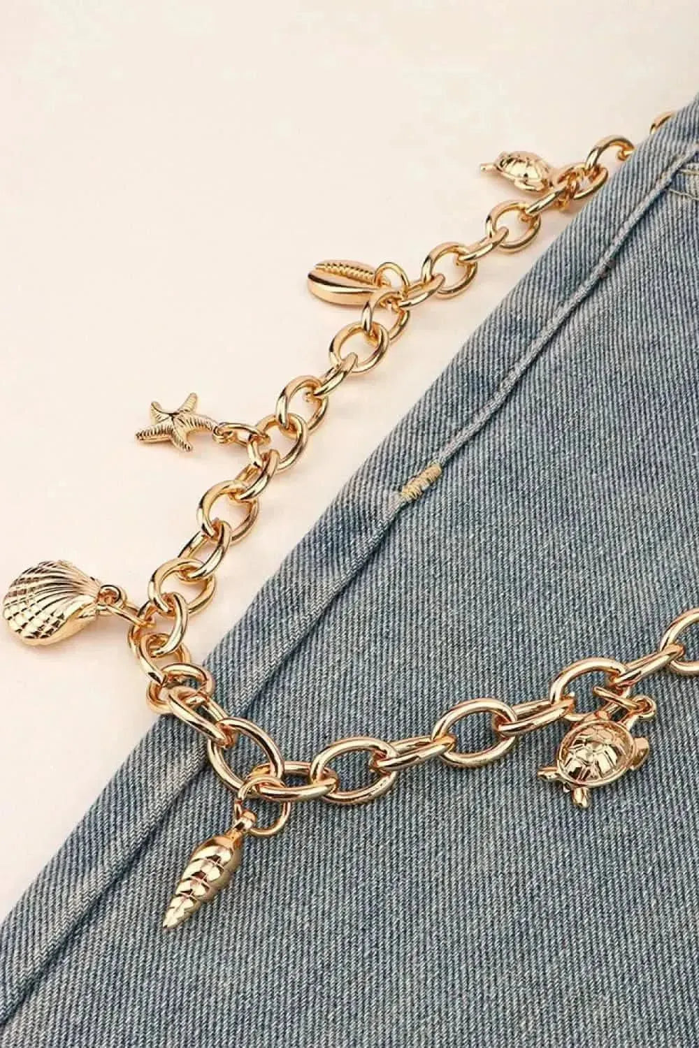 Sea Element Charm Iron Chain Belt - Bad Moms Club