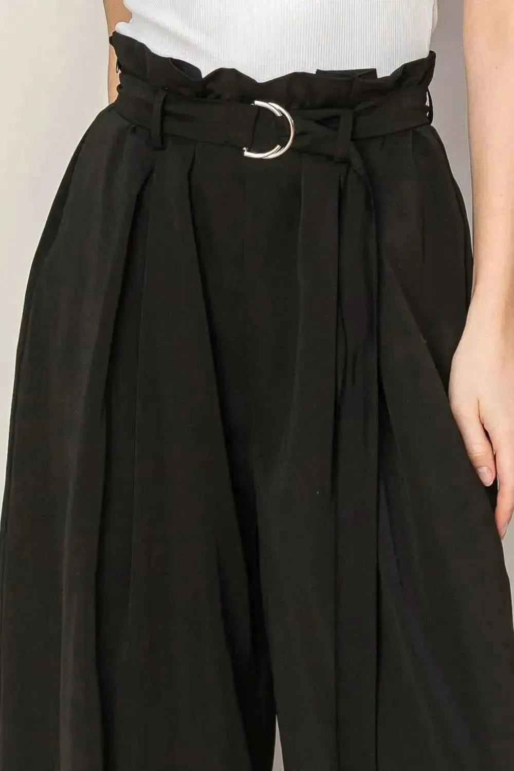 HYFVE Paperbag Waist Wide Leg Pants - Bad Moms Club