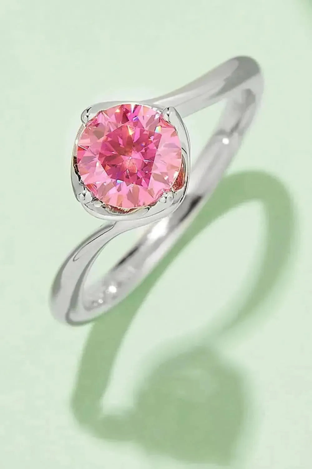 1 Carat Moissanite 925 Sterling Silver Solitaire Ring - Bad Moms Club