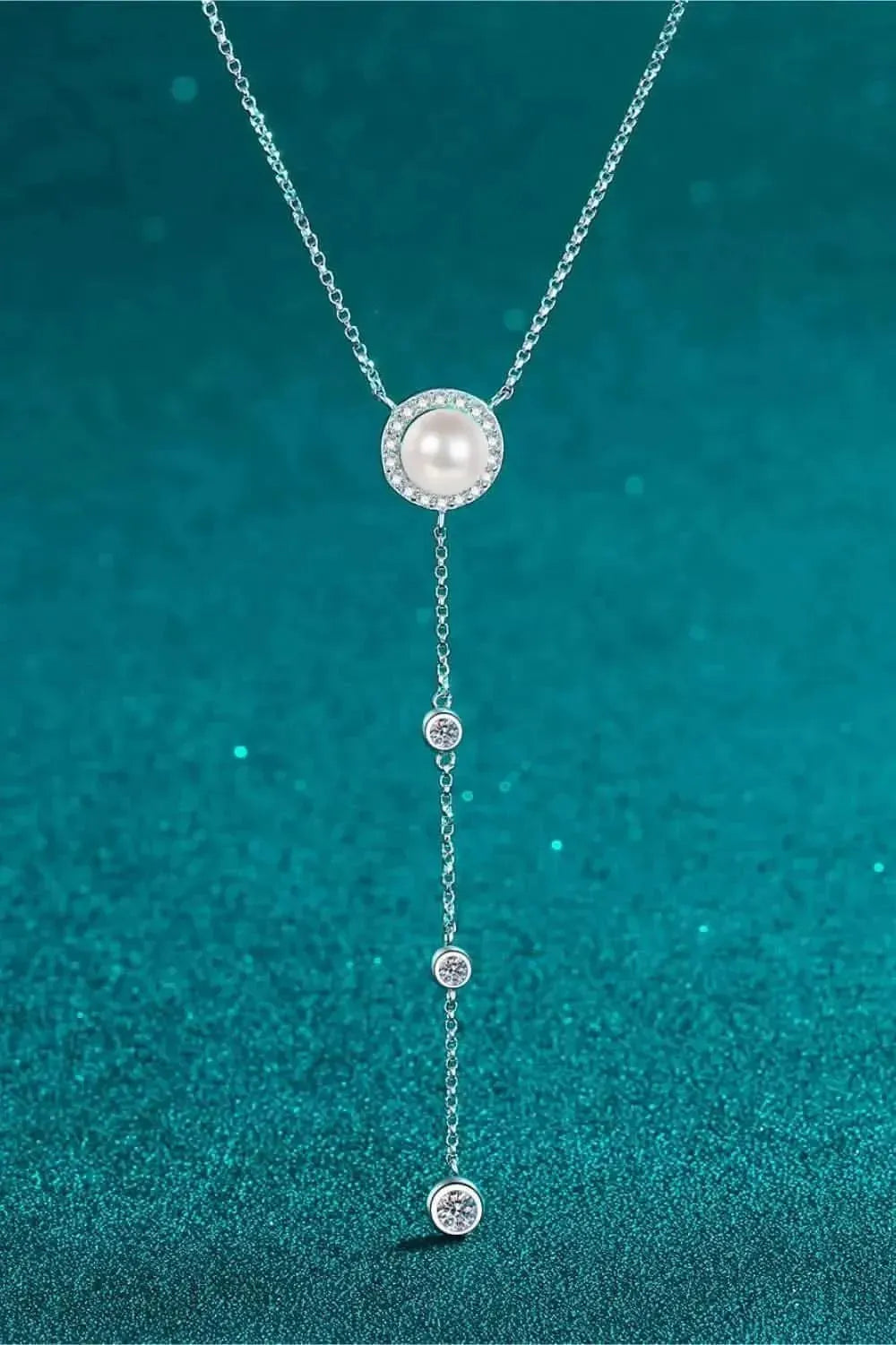 Moissanite Rhodium-Plated Necklace - Bad Moms Club