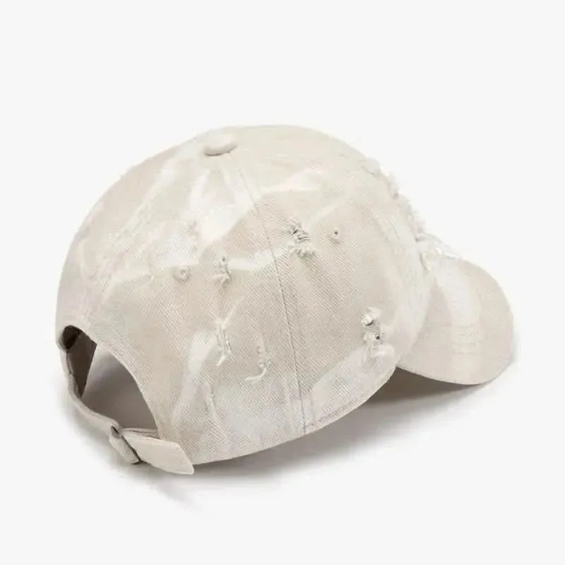 Distressed Adjustable Cotton Baseball Cap - Bad Moms Club