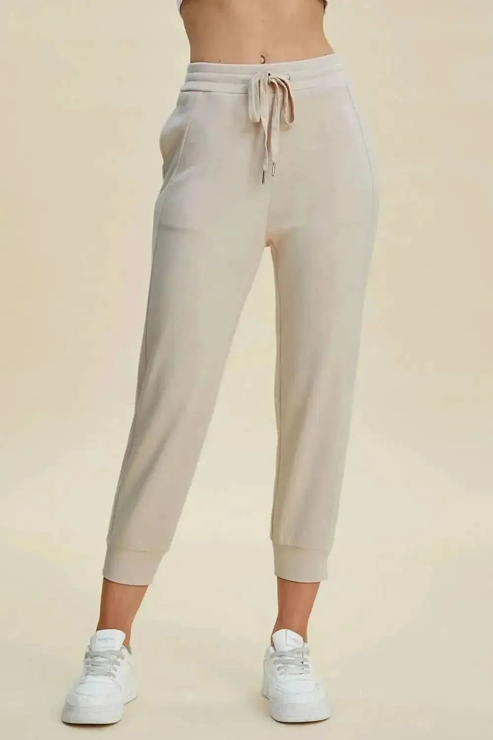 Basic Bae Full Size Air Scuba Drawstring High Waist Cropped Pants - Bad Moms Club