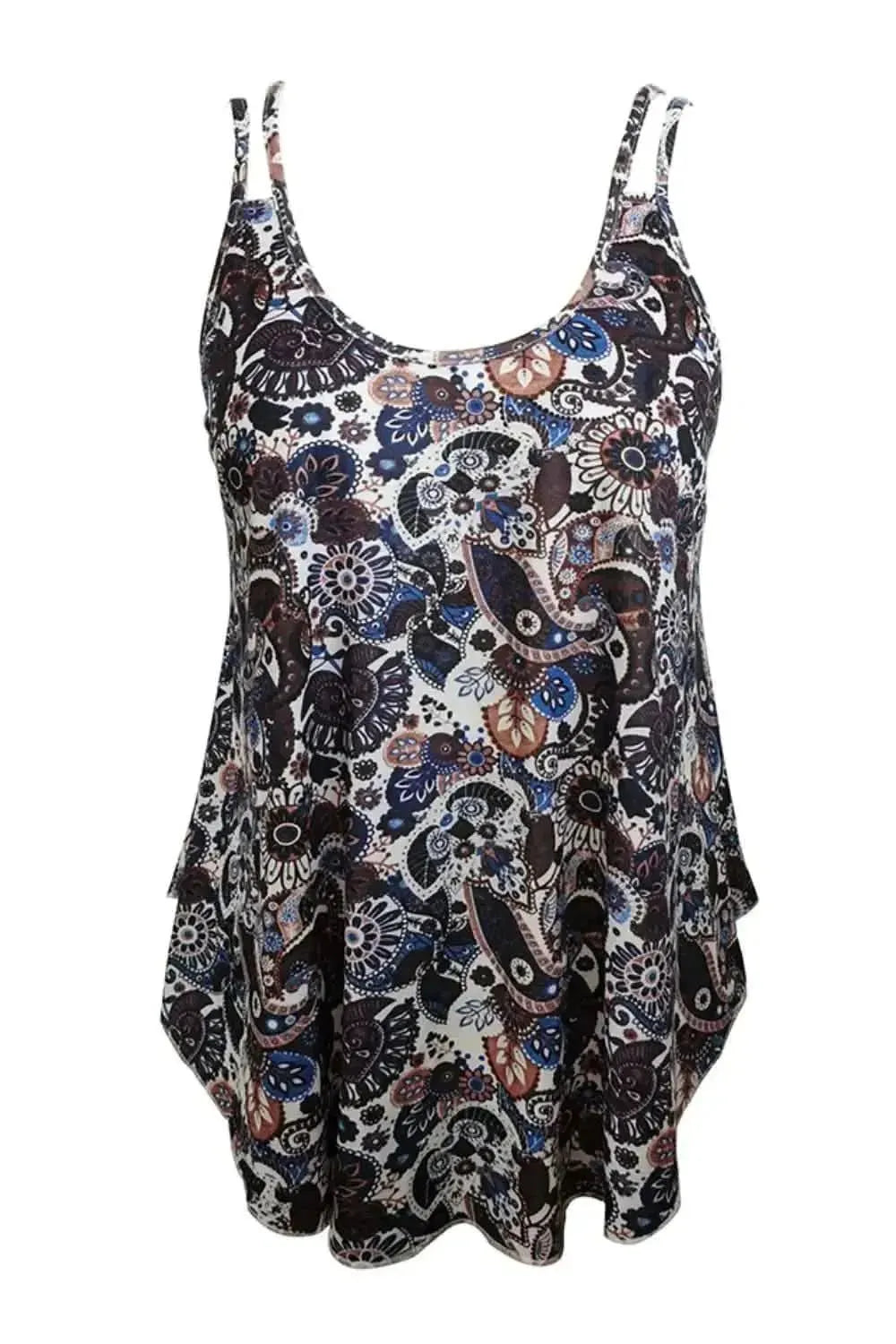 Shiny Scoop Neck Double-Strap Cami - Bad Moms Club