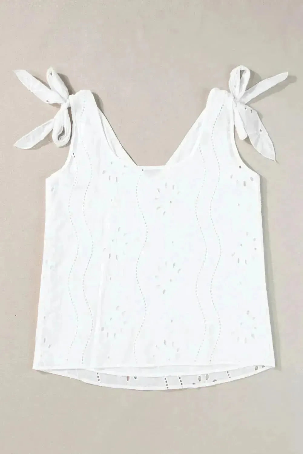 Tie Shoulder V-Neck Tank - Bad Moms Club