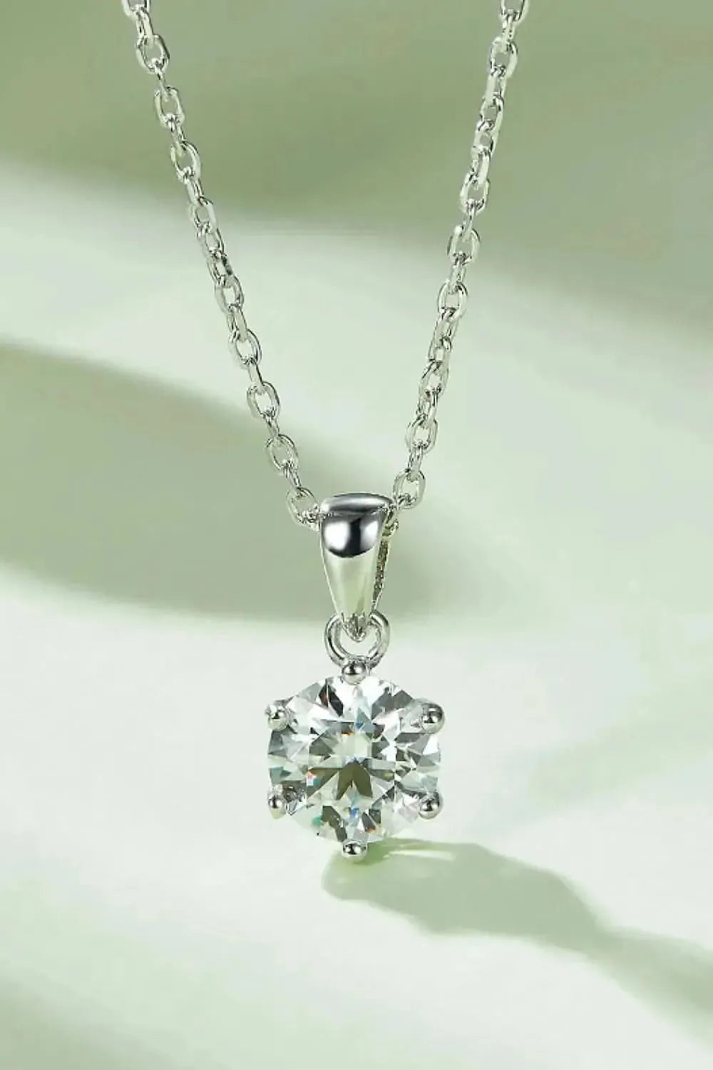 1 Carat Moissanite 925 Sterling Silver Necklace - Bad Moms Club