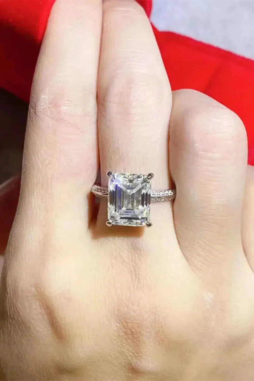 5 Carat Moissanite Platinum-Plated Ring - Bad Moms Club