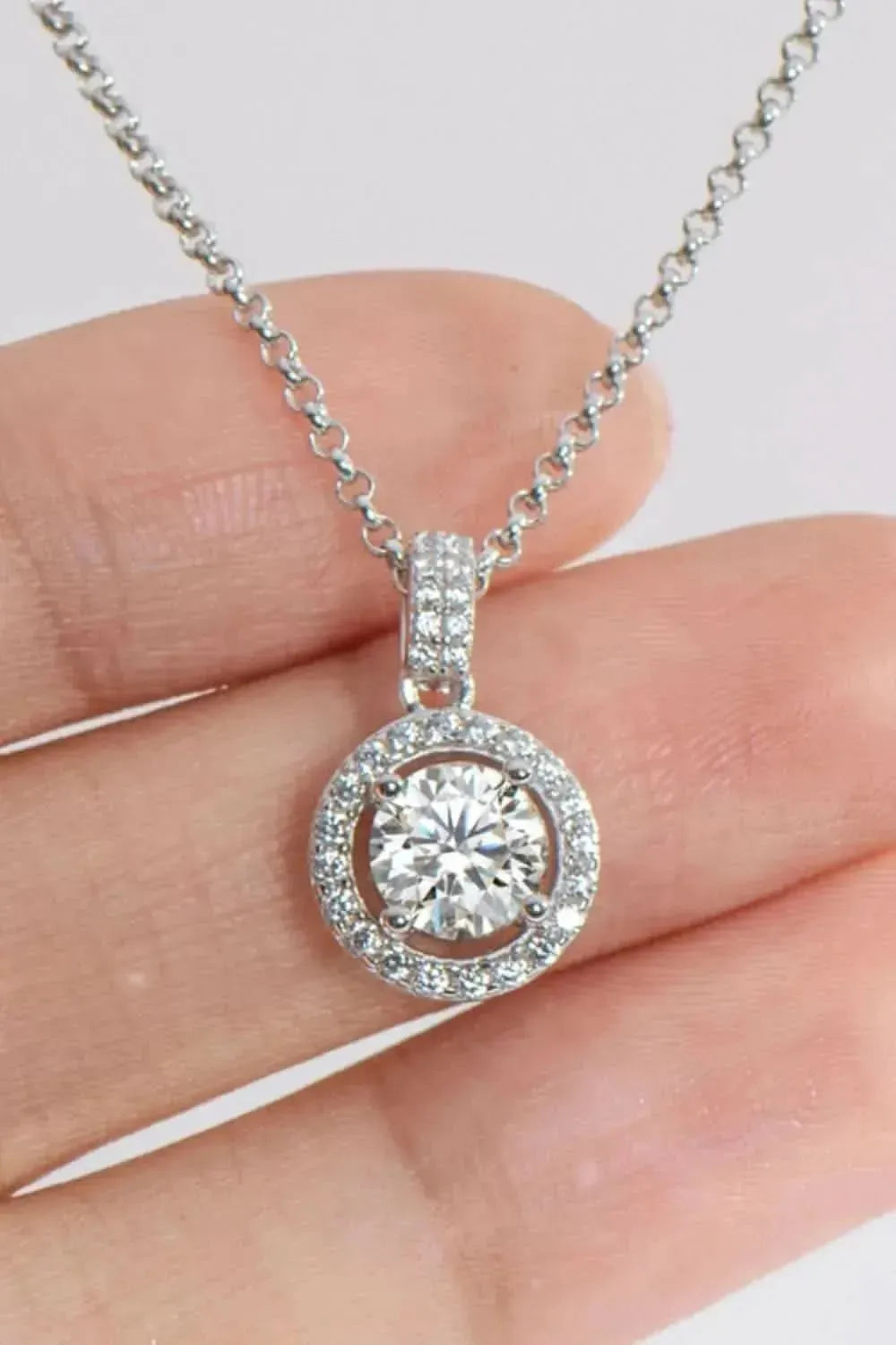 Zircon Pendant 925 Sterling Silver Necklace - Bad Moms Club