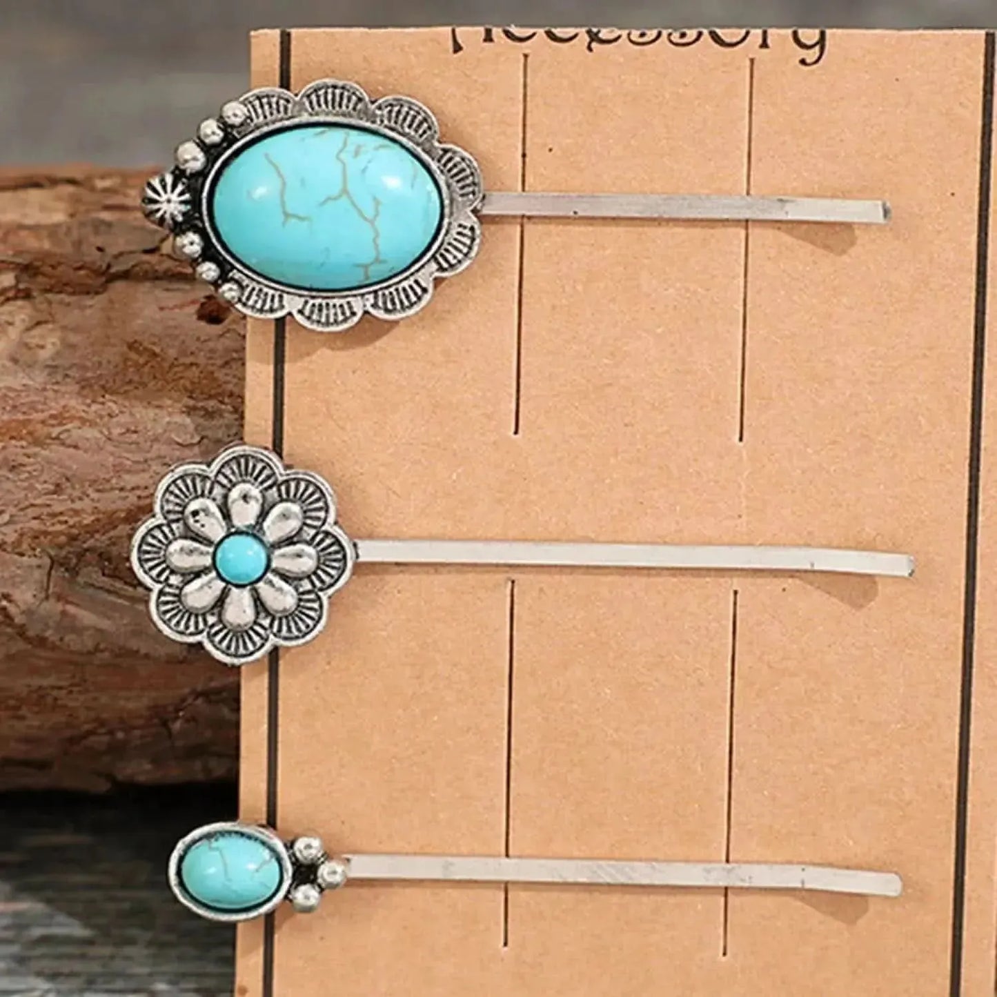 3 PCS/Set Artificial Turquoise Hair Pins - Bad Moms Club