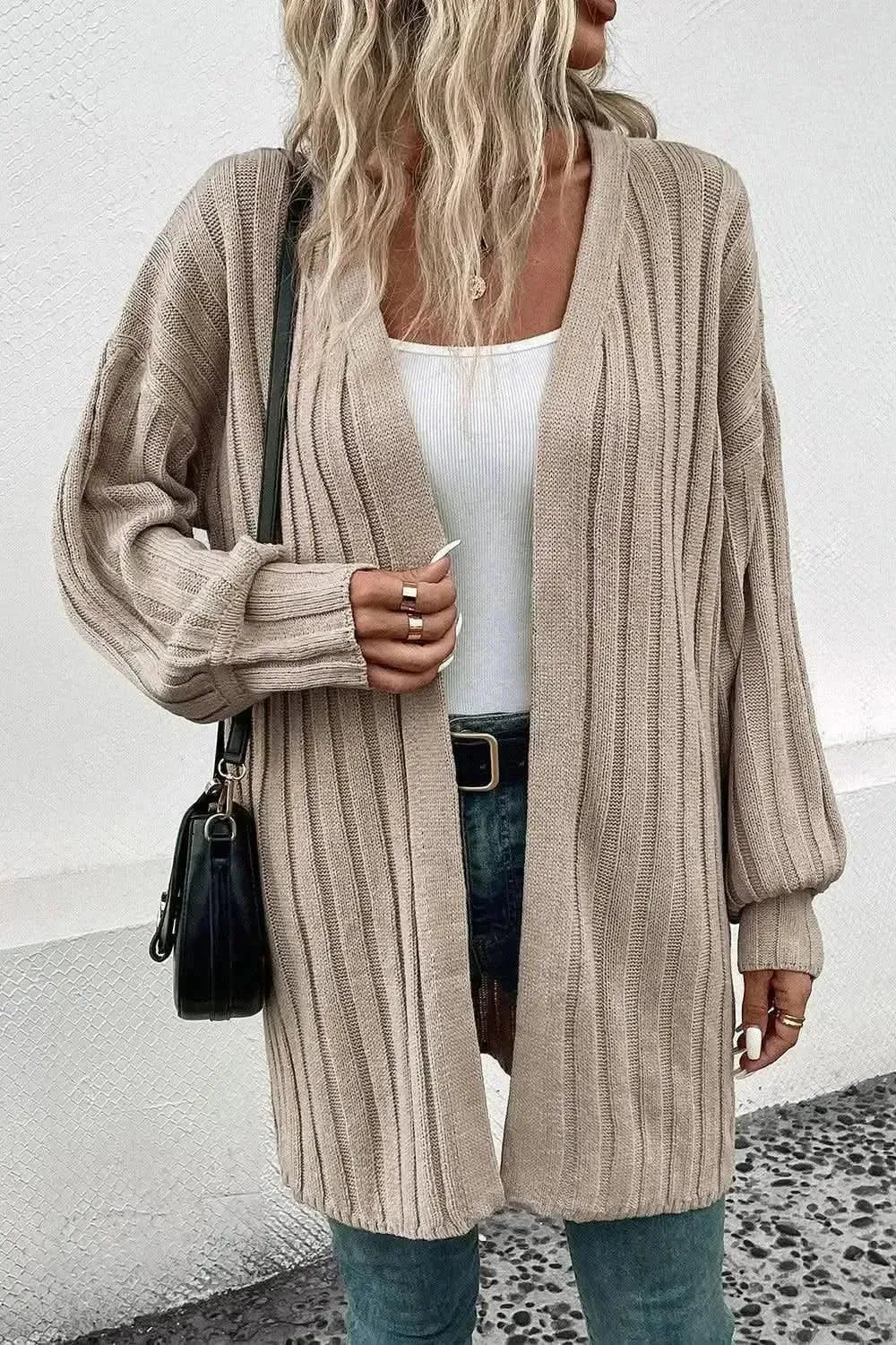 Open Front Cardigan with Pockets - Bad Moms Club