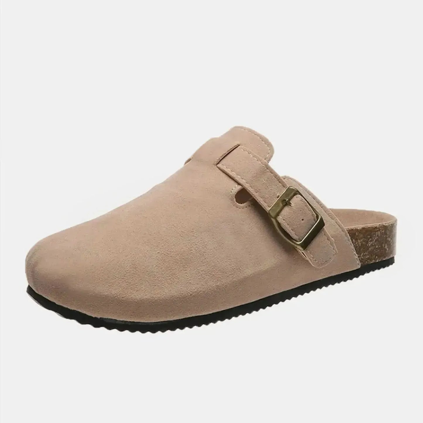 Suede Closed Toe Buckle Slide - Bad Moms Club