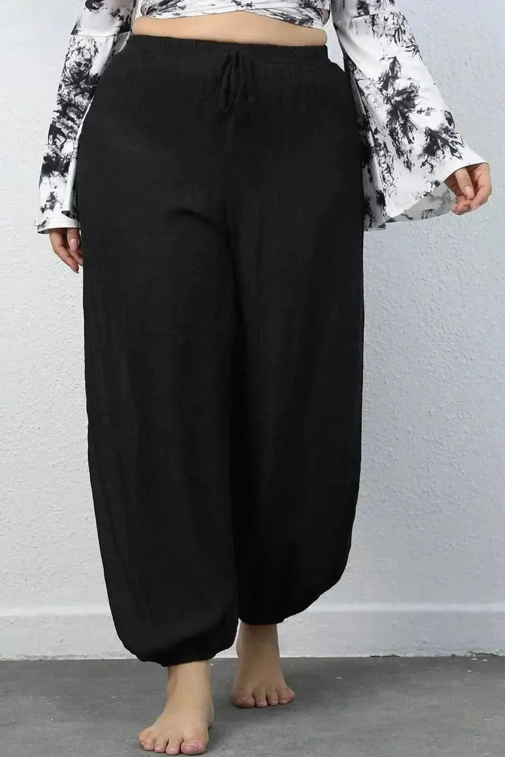 Plus Size Drawstring Jogger Pants - Bad Moms Club
