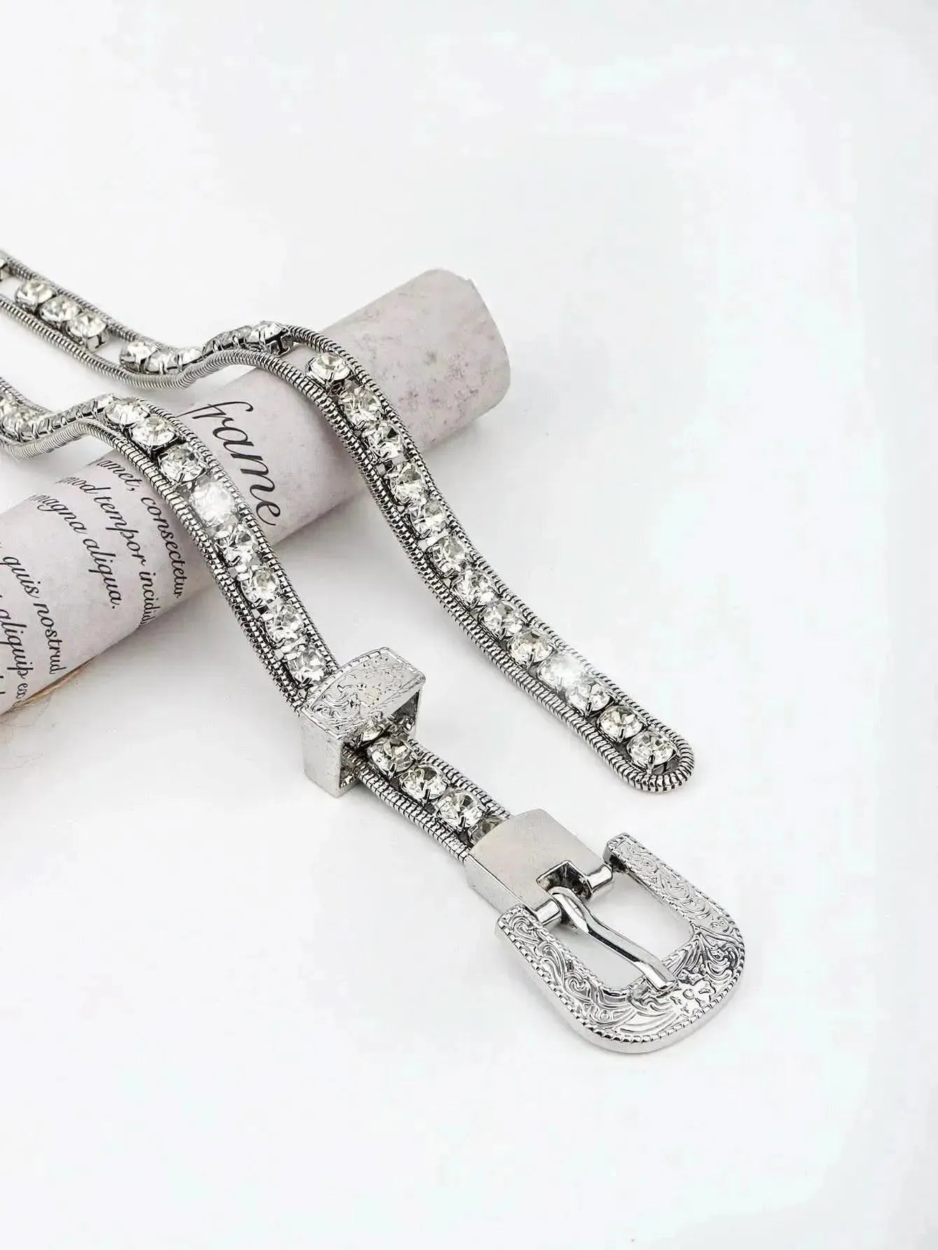 Rhinestone Metal Belt - Bad Moms Club