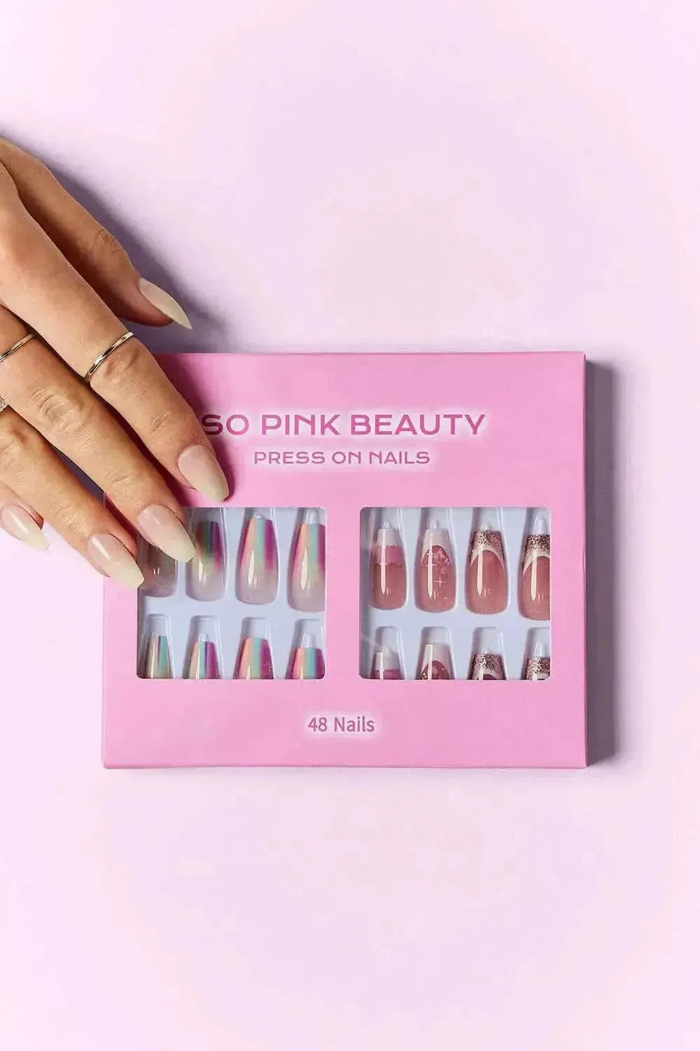 SO PINK BEAUTY Press On Nails 2 Packs - Bad Moms Club