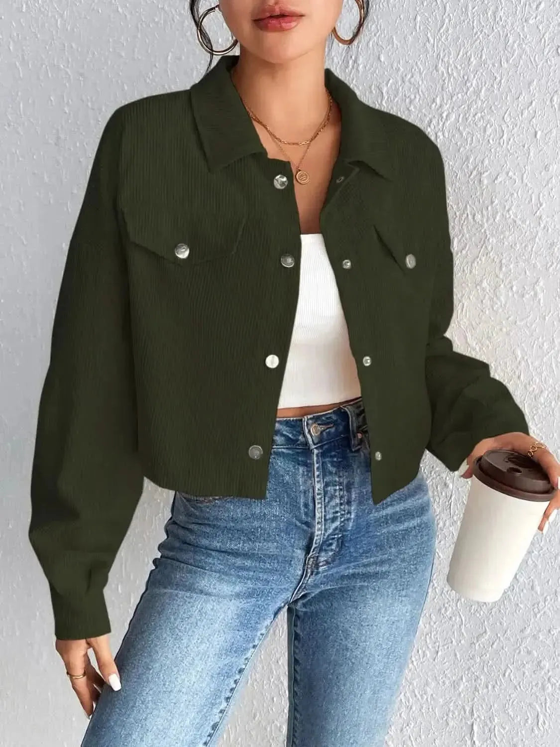 Honey Snap Down Long Sleeve Jacket - Bad Moms Club
