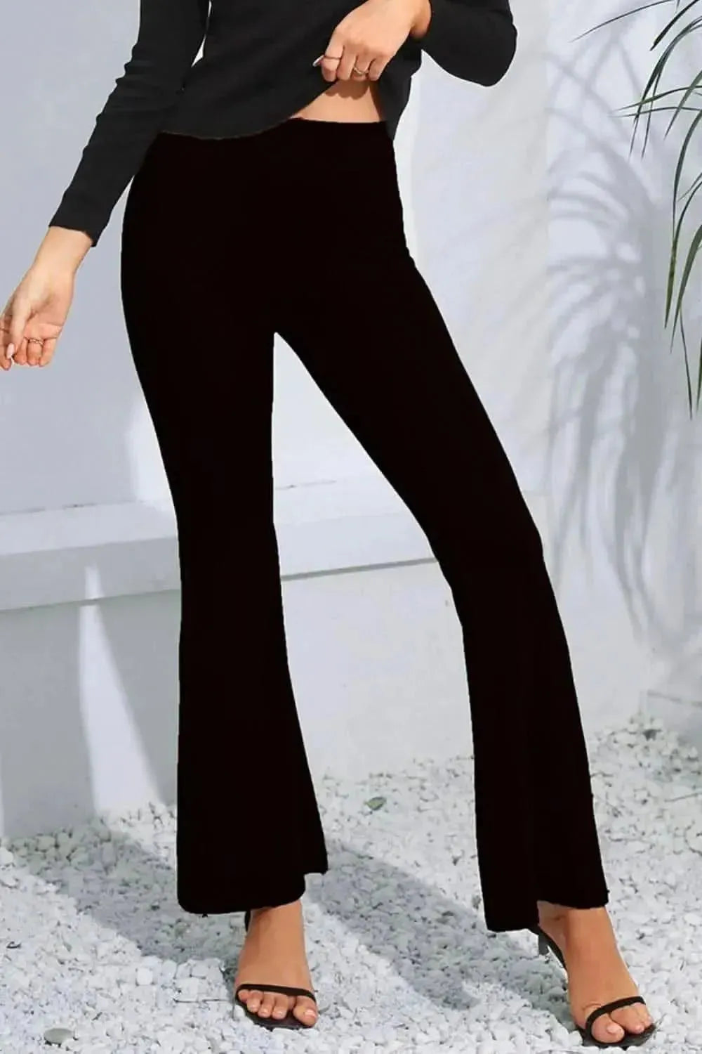 High Waist Long Flare Pants - Bad Moms Club