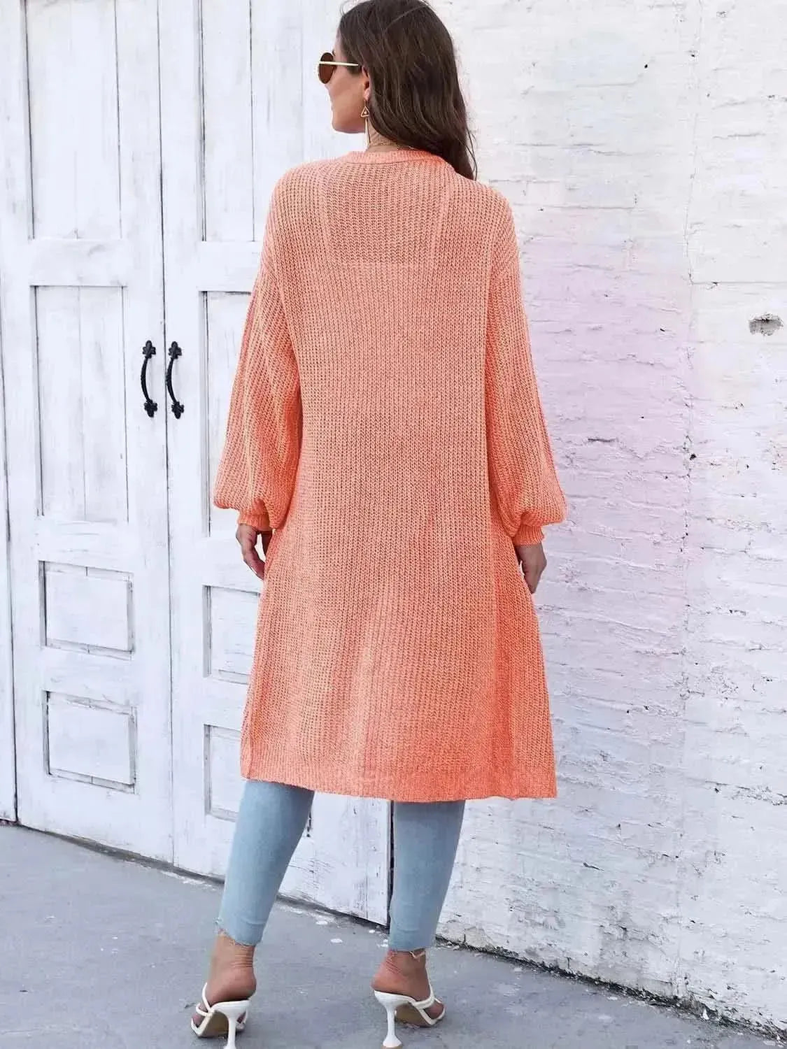 Open Front Longline Cardigan with Pockets - Bad Moms Club